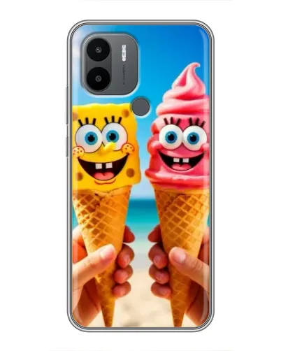 Чехол для Xiaomi Poco C50 с картинкой «Спанч Боб мороженое»