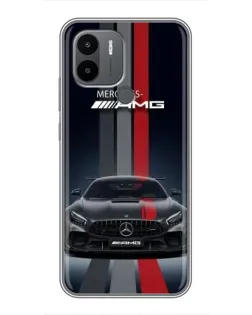 Чехол для Xiaomi Poco C50 с картинкой «Mercedes — белый карбон» Чехол для Xiaomi Poco C50 с картинкой «Mercedes — белый карбон»