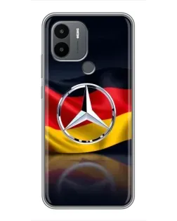 Чехол для Xiaomi Poco C50 с картинкой «Mercedes — флаг Германии»