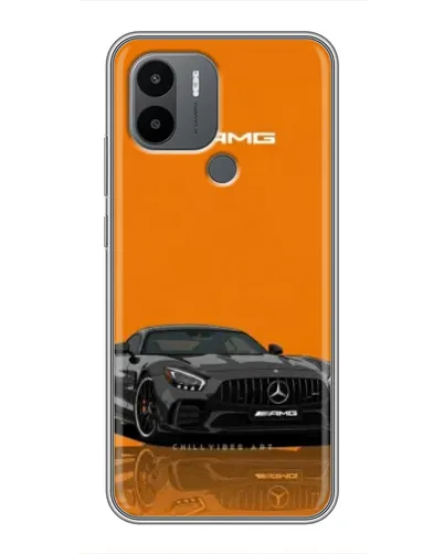 Чехол для Xiaomi Poco C50 с картинкой «Оранжевый Mercedes AMG»