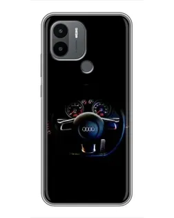 Чехол для Xiaomi Poco C50 с картинкой «Салон Audi — руль» Чехол для Xiaomi Poco C50 с картинкой «Салон Audi — руль»