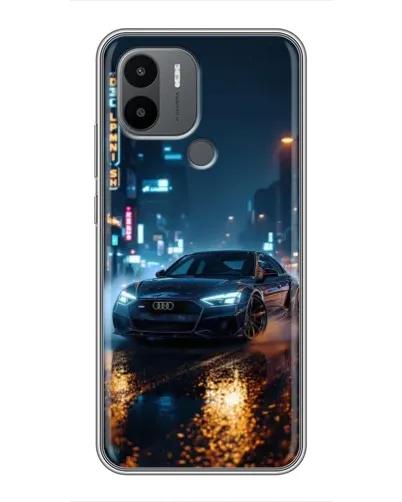 Чехол для Xiaomi Poco C50 с картинкой «Ночной город и Audi»