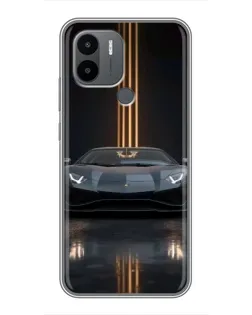 Чехол для Xiaomi Poco C50 с картинкой «Lamborghini золотые линии»