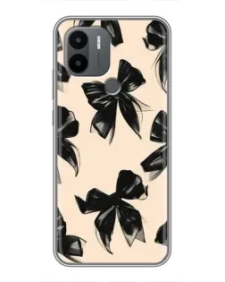 Чохол для Xiaomi Poco C50 з картинкою «Патерн чорні банти»