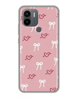 Чохол для Xiaomi Poco C50 з картинкою «Серця та банти»