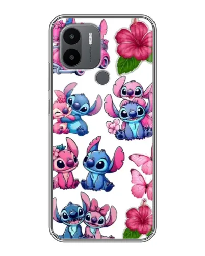 Чехол для Xiaomi Poco C50 с картинкой «Стикеры Stitch и Angel»