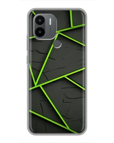 Чехол для Xiaomi Poco C50 с картинкой «Зеленые геометрические линии»