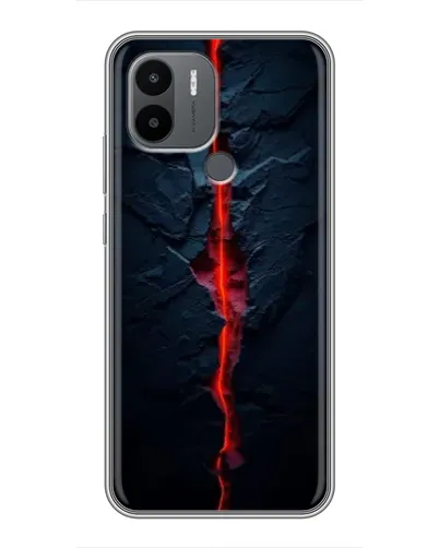 Чехол для Xiaomi Poco C50 с картинкой «Kрасная лавовая трещина»