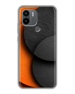 Чехол для Xiaomi Poco C50 с картинкой «Геометрия оранжевых кругов»