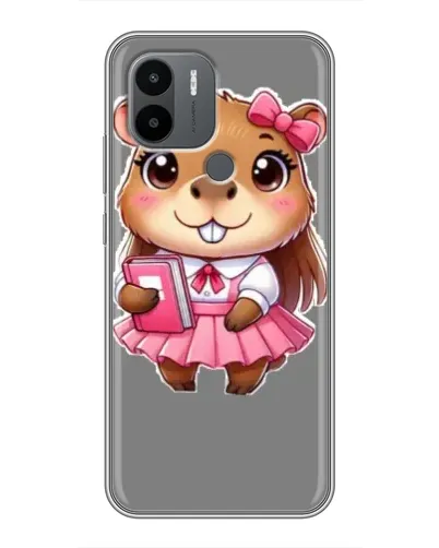 Чехол для Xiaomi Poco C50 с картинкой «Девочка капибара»