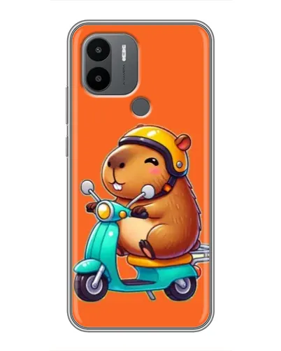 Чехол для Xiaomi Poco C50 с картинкой «Капибара на скутере»
