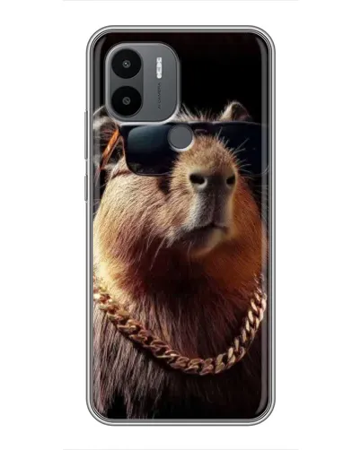 Чехол для Xiaomi Poco C50 с картинкой «Капибара золотая цепь»