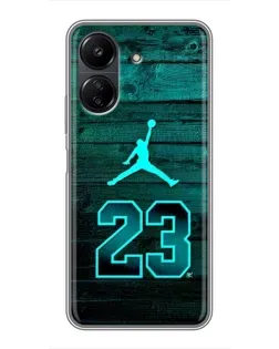 Чехол для Xiaomi POCO C65 с картинкой «Jordan Cyan 23» Чехол для Xiaomi POCO C65 с картинкой «Jordan Cyan 23»