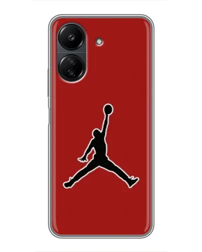 Чехол для Xiaomi POCO C65 с картинкой «Jordan Red Back»