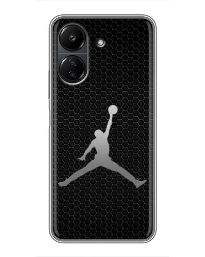 Чехол для Xiaomi POCO C65 с картинкой «Jordan Dark Carbon»