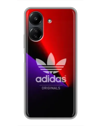 Чехол для Xiaomi POCO C65 с картинкой «Adidas Red Neon»
