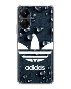Чехол для Xiaomi POCO C65 с картинкой «Adidas Trefoil Blue»