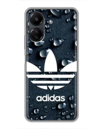 Чехол для Xiaomi POCO C65 с картинкой «Adidas Trefoil Blue»