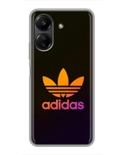 Чехол для Xiaomi POCO C65 с картинкой «Градиент Adidas»