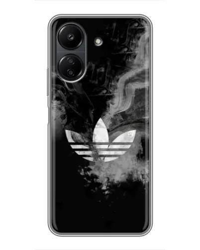 Чехол для Xiaomi POCO C65 с картинкой «Абстрактный дым Adidas»