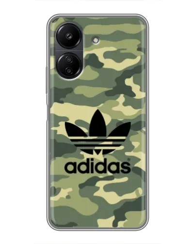 Чехол для Xiaomi POCO C65 с картинкой «Милитари стиль Adidas»