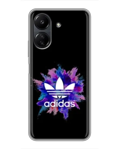 Чехол для Xiaomi POCO C65 с картинкой «Взрыв красок Adidas»