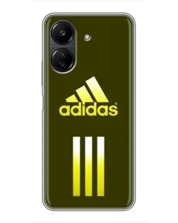 Чехол для Xiaomi POCO C65 с картинкой «Оливковый градиент Adidas»