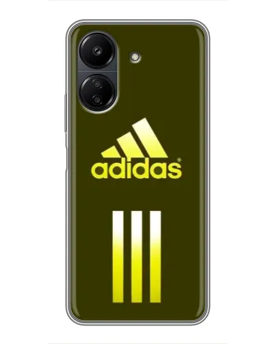 Чехол для Xiaomi POCO C65 с картинкой «Оливковый градиент Adidas»