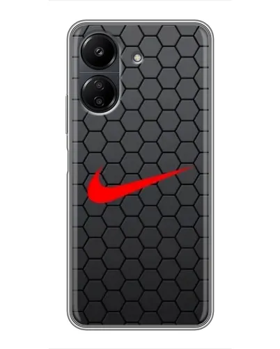 Чехол для Xiaomi POCO C65 с картинкой «Nike — карбоновая сетка» Чехол для Xiaomi POCO C65 с картинкой «Nike — карбоновая сетка»