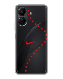 Чохол для Xiaomi POCO C65 з картинкою «Абстрактний дизайн Nike»