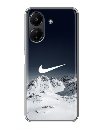 Чехол для Xiaomi POCO C65 с картинкой «Nike — зимние горы» Чехол для Xiaomi POCO C65 с картинкой «Nike — зимние горы»
