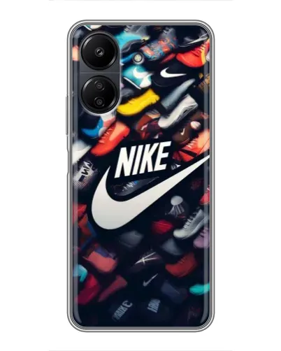 Чехол для Xiaomi POCO C65 с картинкой «Коллекция кроссовок Nike» Чехол для Xiaomi POCO C65 с картинкой «Коллекция кроссовок Nike»