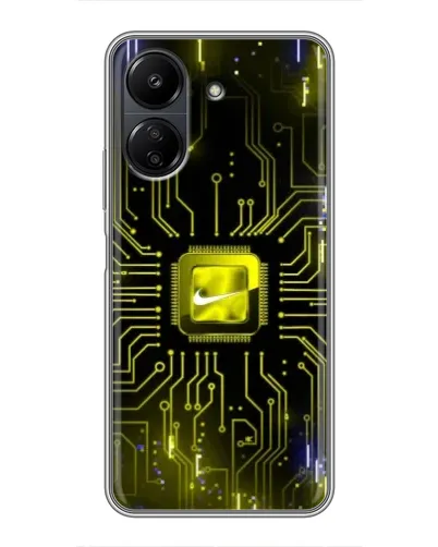Чехол для Xiaomi POCO C65 с картинкой «Nike — золотая искра» Чехол для Xiaomi POCO C65 с картинкой «Nike — золотая искра»