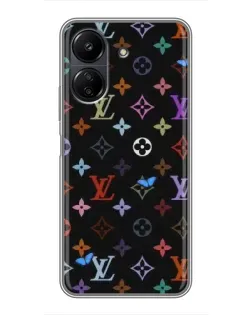 Чохол для Xiaomi POCO C65 з картинкою «Кольорова монограма LV»