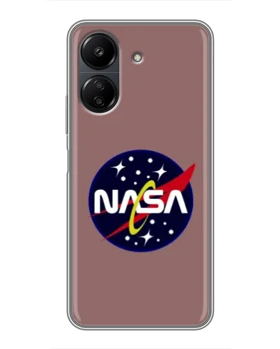 Чехол для Xiaomi POCO C65 с картинкой «NASA — ретро космос»