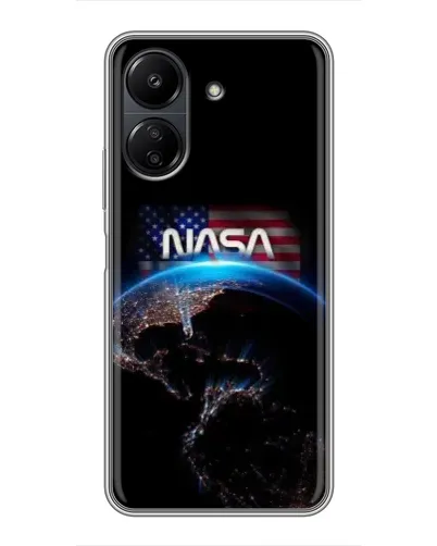 Чехол для Xiaomi POCO C65 с картинкой «Земля из космоса NASA»