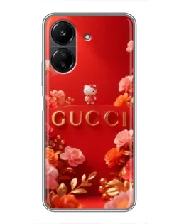 Чохол для Xiaomi POCO C65 з картинкою «Gucci — золотий сад»