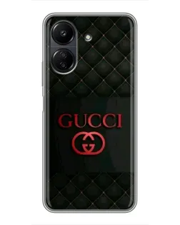 Чохол для Xiaomi POCO C65 з картинкою «Gucci — стьобаний чорний»