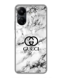 Чохол для Xiaomi POCO C65 з картинкою «Gucci — мармуровий шик»