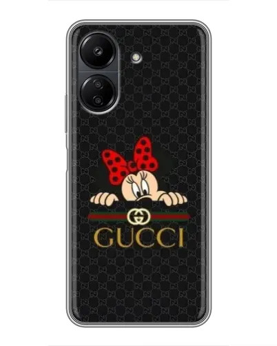 Чохол для Xiaomi POCO C65 з картинкою «Мінні Маус Gucci — чорний» Чохол для Xiaomi POCO C65 з картинкою «Мінні Маус Gucci — чорний»