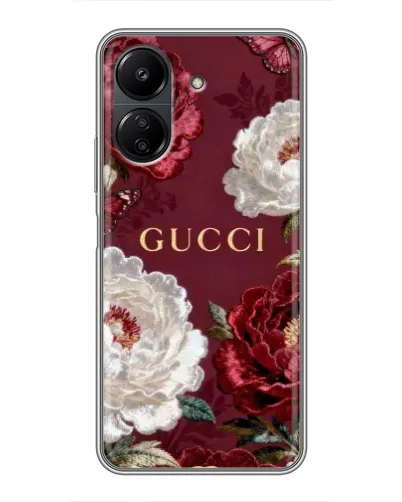 Чехол для Xiaomi POCO C65 с картинкой «Gucci — бордовые розы» Чехол для Xiaomi POCO C65 с картинкой «Gucci — бордовые розы»