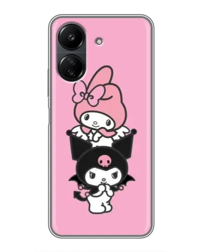 Чехол для Xiaomi POCO C65 с картинкой «My Melody и Kuromi»