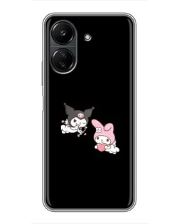 Чехол для Xiaomi POCO C65 с картинкой «My Melody и Kuromi»