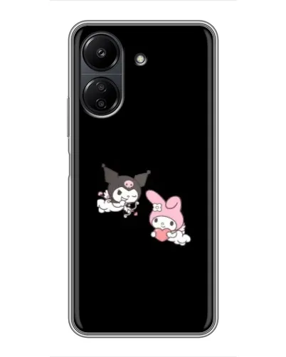 Чехол для Xiaomi POCO C65 с картинкой «My Melody и Kuromi»