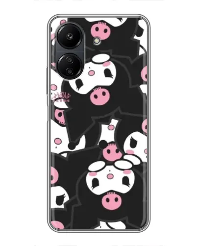 Чехол для Xiaomi POCO C65 с картинкой «Паттерн голов Куроми»