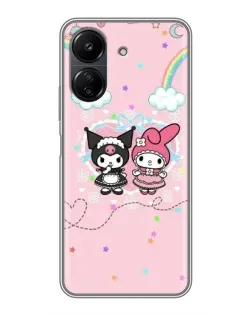 Чехол для Xiaomi POCO C65 с картинкой «My Melody и Kuromi»