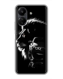 Чохол для Xiaomi POCO C65 з картинкою «BMW та лев» Чохол для Xiaomi POCO C65 з картинкою «BMW та лев»