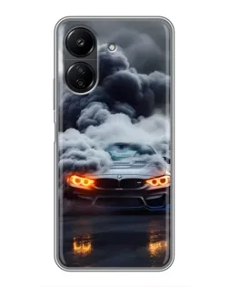 Чохол для Xiaomi POCO C65 з картинкою «BMW у диму» Чохол для Xiaomi POCO C65 з картинкою «BMW у диму»