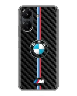 Чохол для Xiaomi POCO C65 з картинкою «Емблема BMW та карбон» Чохол для Xiaomi POCO C65 з картинкою «Емблема BMW та карбон»