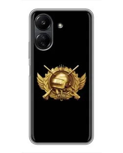 Чохол для Xiaomi POCO C65 з картинкою «PUBG — помаранчевий градієнт»